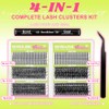 Lash Clusters Kit with Spikes Lashes Clusters Wispy 60D+80D+100D+200D Manga