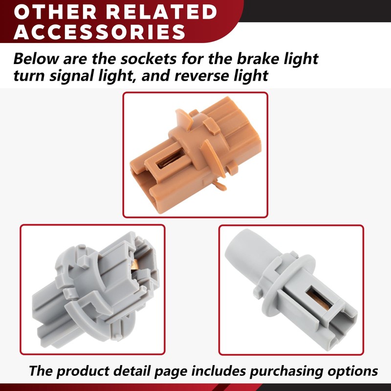 Svicari Tail Light Socket, Stop Lamp Holder with Wiring Harness