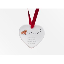 Image Industry Red Setter Walk Beside Us Ceramic Heart - Dog Memorial - Memorial Gift - Hanging Decoration