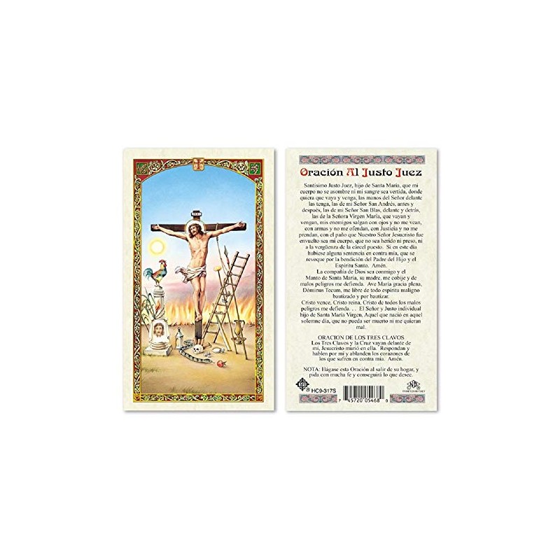 ORACION AL JUSTO JUEZ 25/PKG PRAYER CARDS, LAMINATED