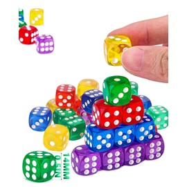 100 Pieces 0.5inch Cube Dice Plastic Beads NO Hole 6 Sided Acrylic Dice Charms for Earring Necklace Keychain Jewelry Making Board Game Casino Party Party Decor (Black)