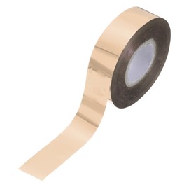 MECCANIXITY Heat Foil Transfer Paper, 0.8" x394ft Metallic Deco Foil Paper Roll, Foil Transfer for Leather Hot Foil Stamping Machine DIY Craft, Dark Golden