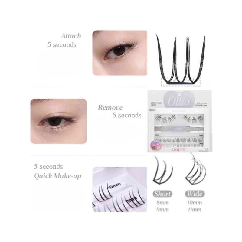 OLLIO No Glue Lash Mixx Pack & Mutl Pack Set
