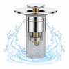 Bathroom Sink Stopper, Universal Drain Filter with Hair Strainer, Universal