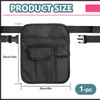 Roucerlin Black Server Pouch for Waitress, Adjustable Serving Waiter Apron