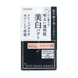 Integrated Gracy White Pact N Pink Ochre 10, Brighter Skin Tone Than Redness (SPF26, PA++), 0.4 oz (11 g)