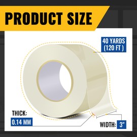 VIVIDA Transparent Window Weather Sealing Tape for Winter, 3 Inch x 120 FT (40 Yards) Window Insulation for Winter, Clear Weather Sealing Tape for Doors & AC Units, 1 Pack