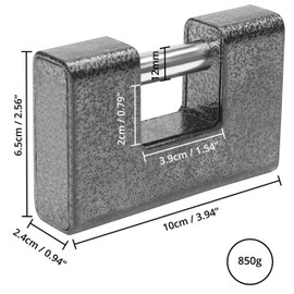 Kurtzy Heavy Duty Steel Lock with 8 Keys - Protects Gates, Sheds, Warehouses, Containers