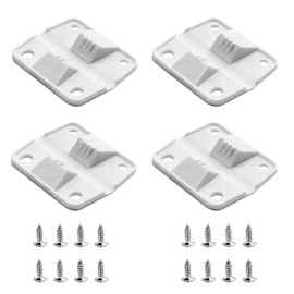 4 Sets Cooler Plastic Hinges & Screws Replacement Set Parts, Ice Chest Hinges Compatible with Coleman, Xtreme, Rubbermaid Cooler
