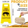 Caution Cat Vomit Warning Sign Vomit Warning Sign for Dog