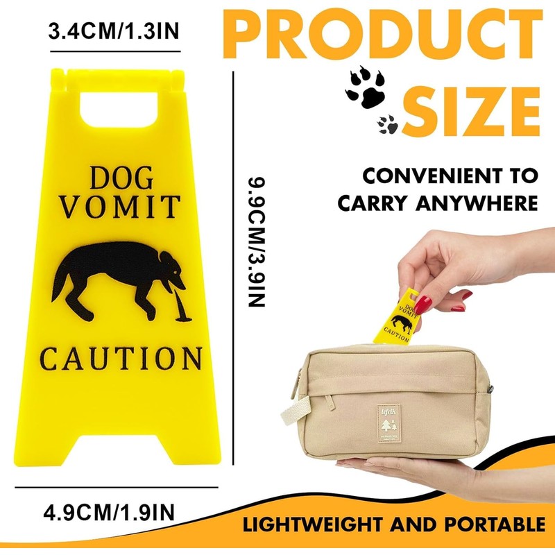 Caution Cat Vomit Warning Sign Vomit Warning Sign for Dog