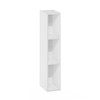 Furinno Fulda Book Shelf, 3-Tier Narrow Bookshelf, Bookcase with 6-in