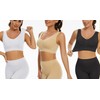 Lemef 3-Pack Seamless Sports Bra Wirefree Yoga Bra with Removable