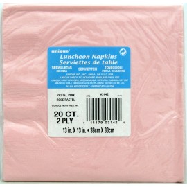 Unique Pastel Pink Luncheon Napkins 20 Ct 2 Ply 13 in x 13 in Cocktail Girl Baby Party
