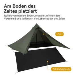 Thous Winds Tent Underlay, 5000 mm Waterproof Tent Floor, Multi-Purpose Tent Footprint, Outdoor Tent Groundsheet, Ultralight for Camping, Trekking, Backpack, Mountaineering, Picnic