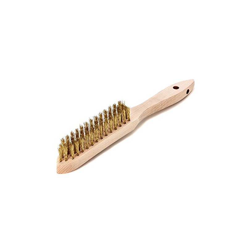 Lessmann Brass Wire Hand Brush 4 Row 107441