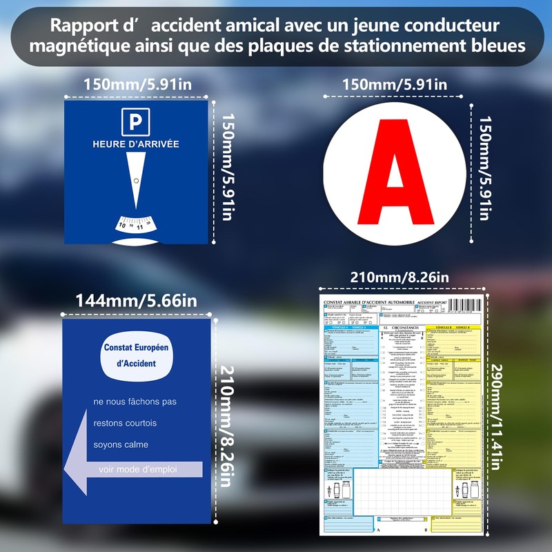 kinoco Starter Driver Set Parking Disc Blue + A Magnetic
