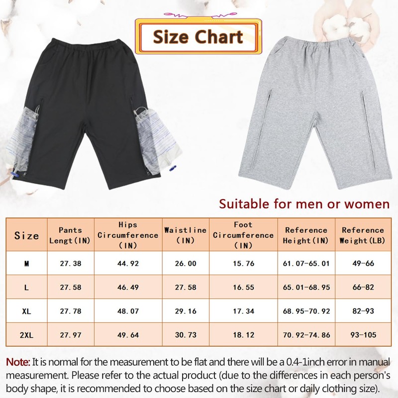Siomlana Unisex Incontinence Care Trousers,Urinary Drainage Trouser,Catheter Pant,Fistula Pants,Ostomy Drainage