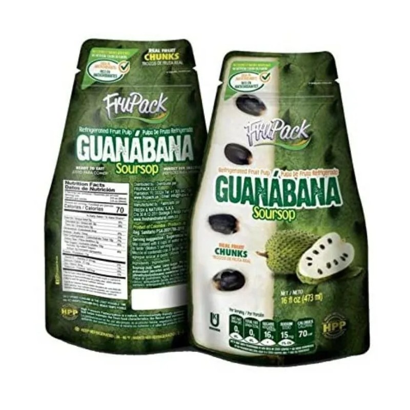 fruitpack 2 pack Pulpa de Guanabana con fruta tropical real
