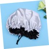 FOMIYES Satin Silk Sleep Cap Double Layer Night Sleeping Hat