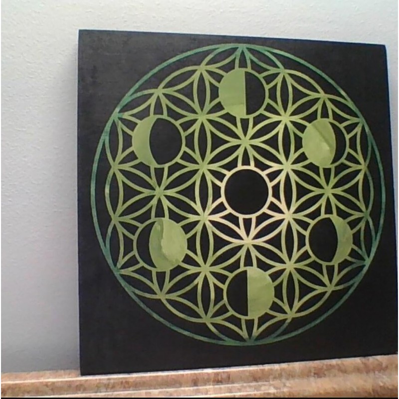 Sacred Geometry Stencil 8x8inch Reusable Hexagon Mandala Stencils Metatron's Cube/The