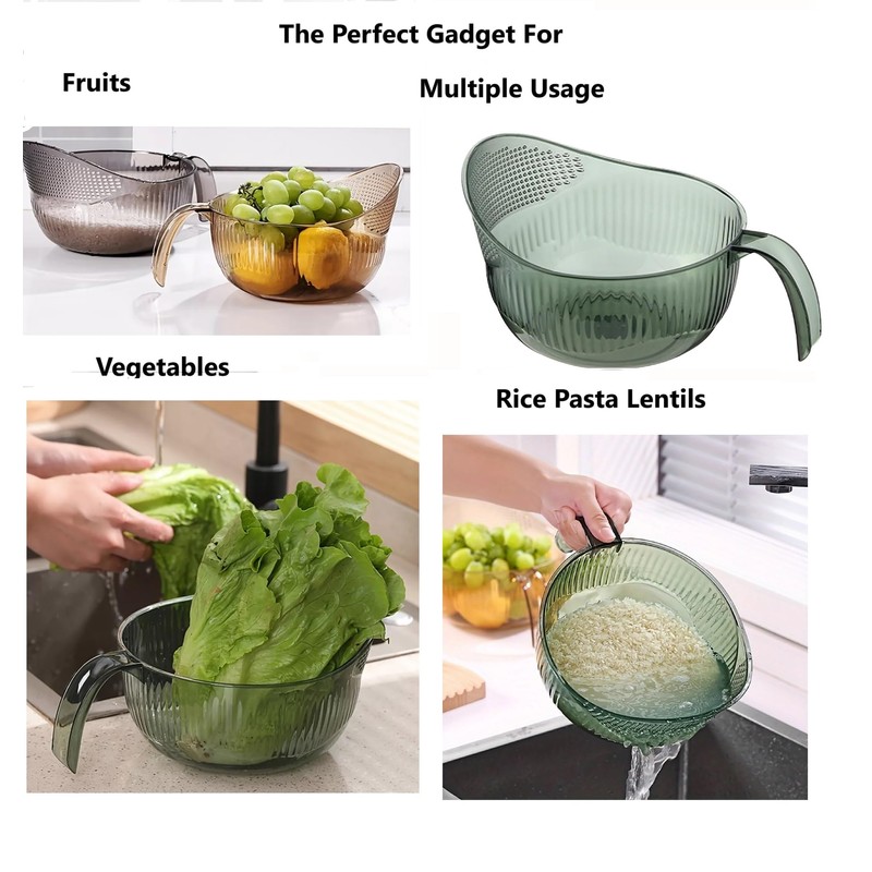 Multi-Purpose Drain Strainer Sink Washing Bowl Multi-Functional Strainer & Rinsing