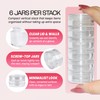 1 Column (6pcs) - Beauticom 10G/10ML Transparent Stackable Jars -