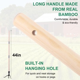 FitRepa Weed Cutter with Handle, Dandelion Cutter, 1.1 m Long Handle with 4 Metal Claws, Easy Weed Removal, No Bending, Ideal Tool in the Garden