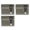 3x Half Cylinder Adjustable 40 mm 30/10 Simultaneous Locking Including