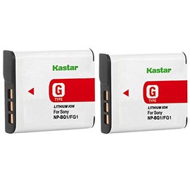 Kastar Battery (2-Pack) for NP-BG1, NP-FG1, BC-CSG and Cyber-Shot DSC-H50, Cyber-Shot DSC-H10, Cyber-Shot DSC-W120, Cyber-Shot DSC-W170, Cyber-Shot DSC-W300 Digital Cameras
