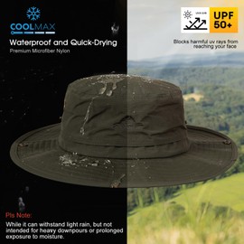 TOP-EX UPF 50 Wide Brimmed Sun Hat Men with Neck Flap Womens Sun Hat XL Large Head Summer UV Protection Hiking Safari Hats Waterproof Fishing Boonie Breathable Sunhat for Gardening ArmyGreen L/XL
