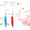 Y-Kelin 2 Pcs Double Bristle Head Denture Cleaning Brush Set,