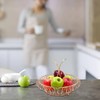 ALLCENER Fruit Bowl for Kitchen Counter, Fruit Basket with Leaf-shaped