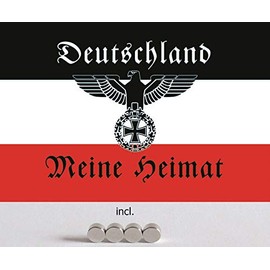 Tin Sign 20 x 30 cm Curved Including 4 Magnets Germany My Home Decorative Gift Sign