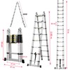 ZhanGe 5m (16.5Ft) Foldable Telescoping Extension Style Ladder Folding Design,Aluminum
