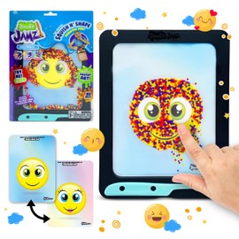 DoodleJamz JellyPics — Squishy Drawing Pads Filled with Non-Toxic Sensory Beads and Gel – No-Mess Fidget Art – ASMR – Re-usable to Make Endless Artistic Creations (Red, Purple, Yellow Beads)
