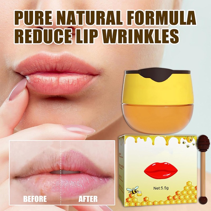 Bálsamo Labial de Propóleo 5.5g Cera, Mascarilla Nocturna para Labios
