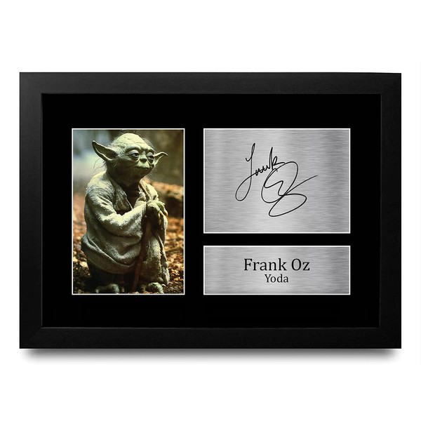 HWC Trading FR Frank Oz Gift Signed FRAMED A4 Printed Autograph Star Wars Gifts Yoda Print Photo Picture Display