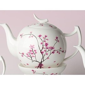 Teapot Cherry Blossom White with Cherry Blossoms 0.4 Litres Bone China TeaLogic