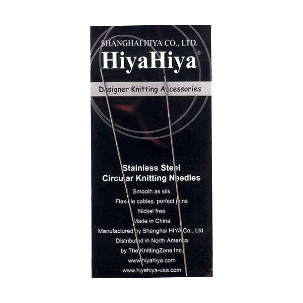 HiyaHiya Circular 16 inch (41cm) Steel Knitting Needles Size US 4 (3.5mm) HISTCIR16-4