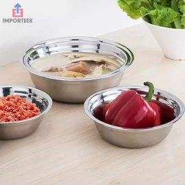 Importeek 3pz Bowl Tazon Acero Inoxidable Ensaladera Mezclar Cocina