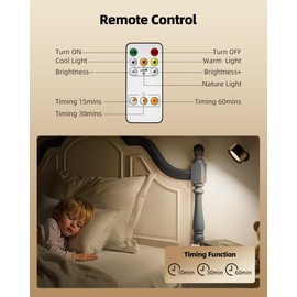 LED Wall Mounted Lights, Rechargeable Wall Sconces with Remote & Touch Control, 3 Color Temperatures 360° Rotation Dimmable Cordless Wall Light for Bedroom Study Reading Bedside (Black, 3 Pack)