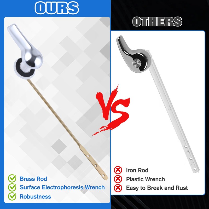 GOLD DEER Toilet Handle Lever Flush Replacement Universal Front Mount