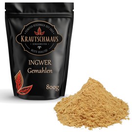 800 g ginger powder from Krautschmaus, ginger powder ground, ginger spice, ginger spice, ground ginger root without additives