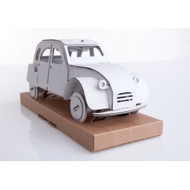 Leolandia Dose Schnecke, vormontiert Creative Karton Auto Modell, Weiß