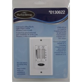 Harbor Breeze Universal Ceiling Fan & Light Wall Control #0130622