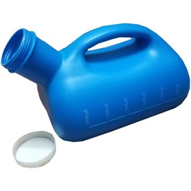 WOOLUCK® Urine Bottle for Men, 3000 ml, Pee Bottle for Men with Lid, Urine Bottle for Travel, Hospital, Outdoor, Car, Camping, Blue