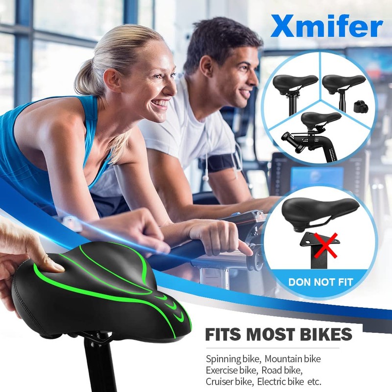Xmifer Oversized Bike Seat, Comfortable Bike Seat - Universal Replacement