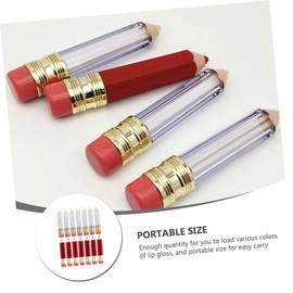 Baluue Sets Refillable Tubes Empty Lipstick Bottles Diy Lip Gloss Containers Stylish Compact Pcs