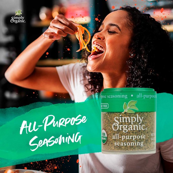 Simply Organic All-Purpose Seasoning, Certified Organic | 0.42 oz | Pack of 6